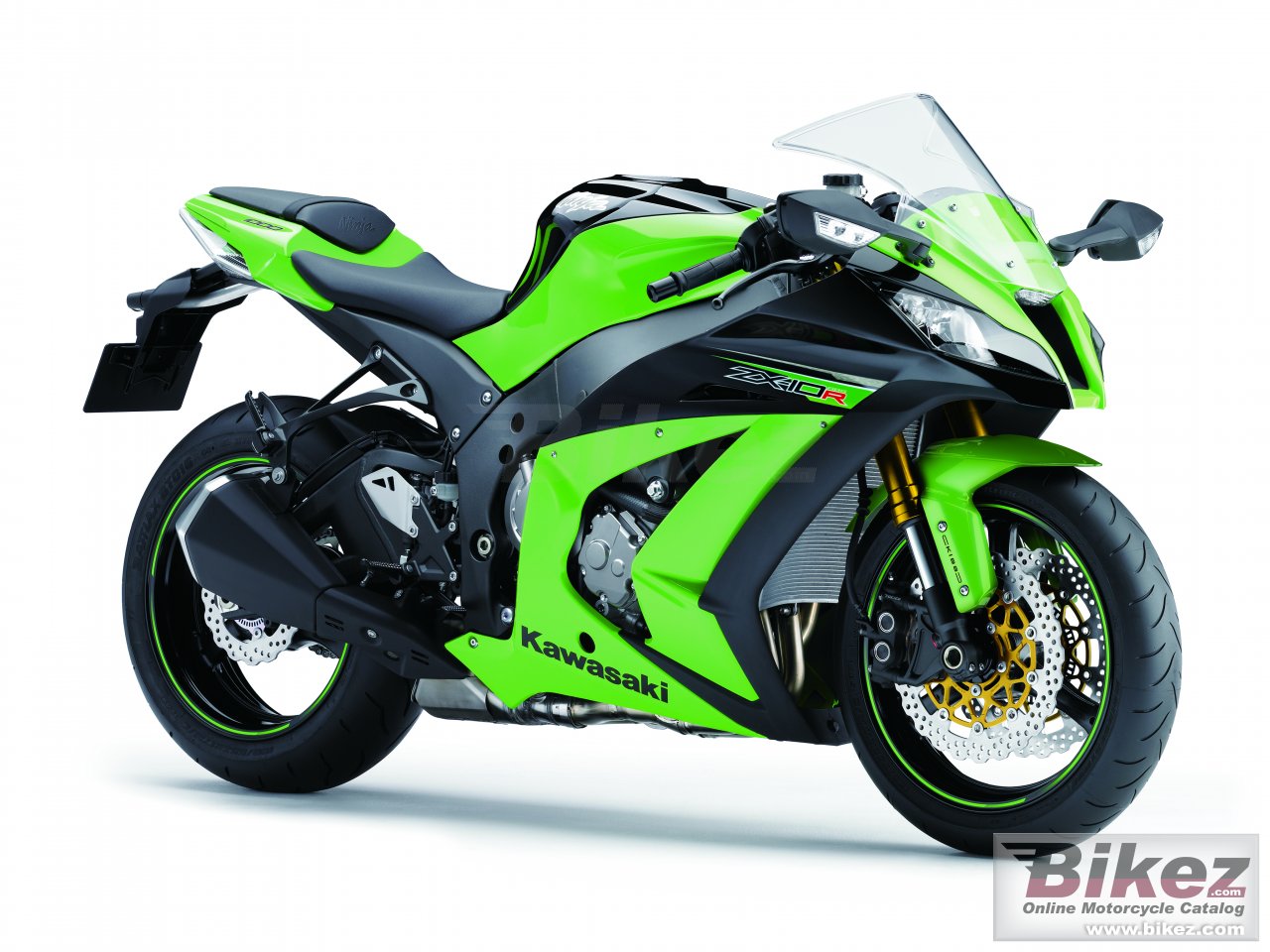 Big Kawasaki ninja zx -10r picture and wallpaper from Bikez.com